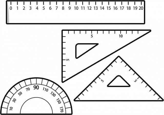定規のセット 無料イラスト素材 素材ラボ