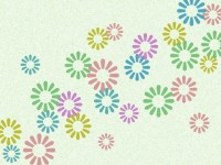 花模様の壁紙カラ…