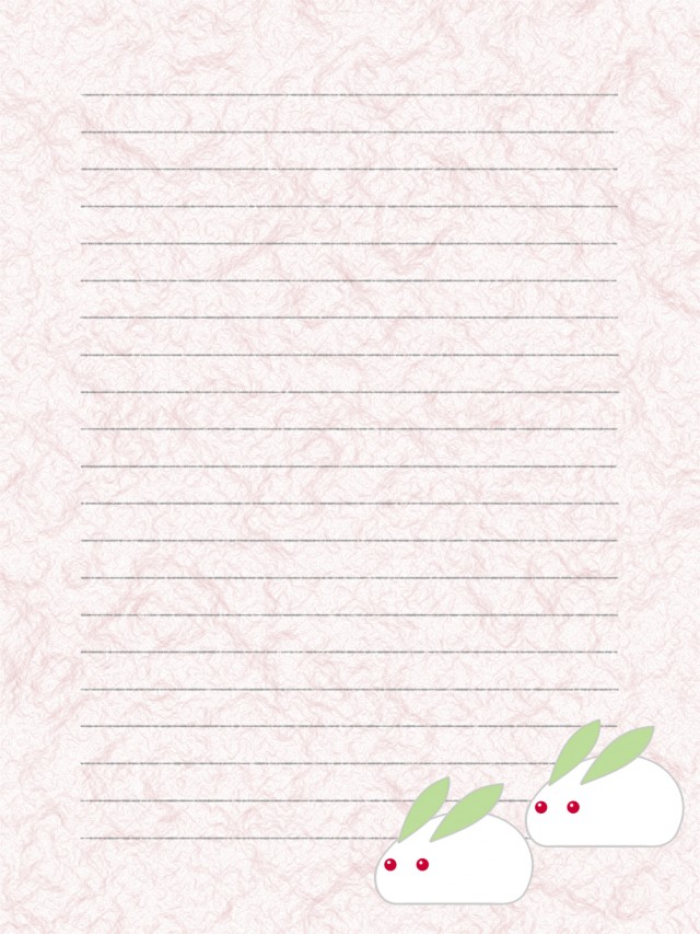 和紙の便箋横書き 雪うさぎのイラスト背景 無料イラスト素材 素材ラボ