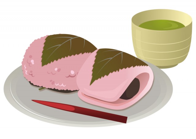 桜餅のイラスト | 無料イラスト素材｜素材ラボ