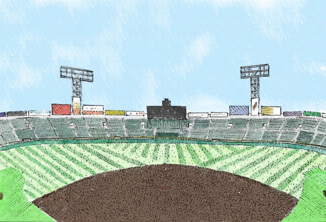 甲子園球場 無料イラスト素材 素材ラボ