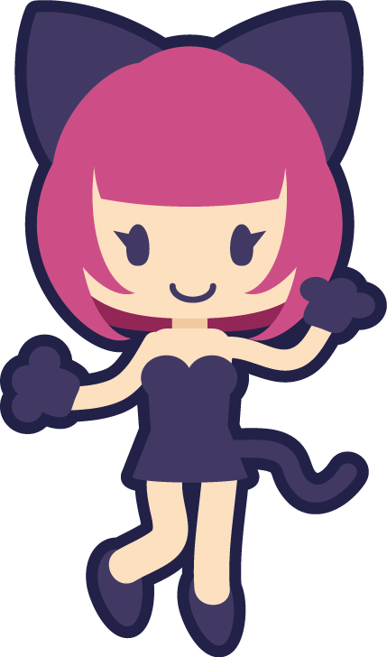 ハロウィンのコスプレ黒猫イラスト 無料イラスト素材 素材ラボ