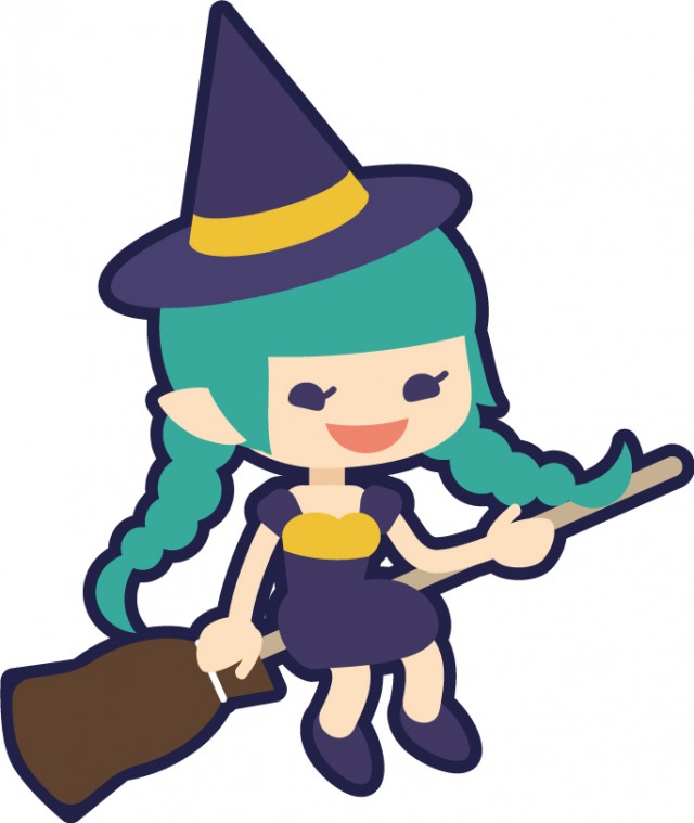 ハロウィンのコスプレ魔女イラスト 無料イラスト素材 素材ラボ