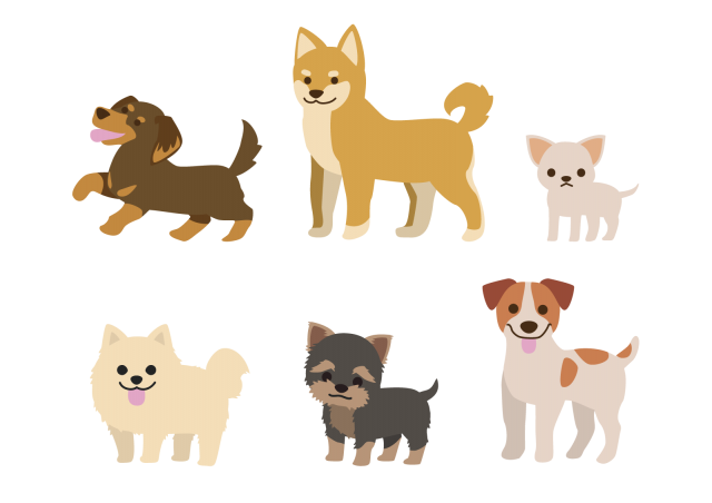 犬のイラストセット 無料イラスト素材 素材ラボ