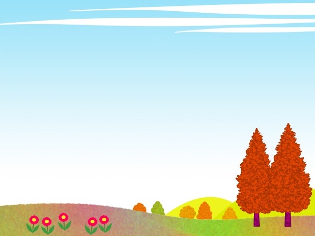秋の風景フレーム壁紙イラスト背景素材 無料イラスト素材 素材ラボ