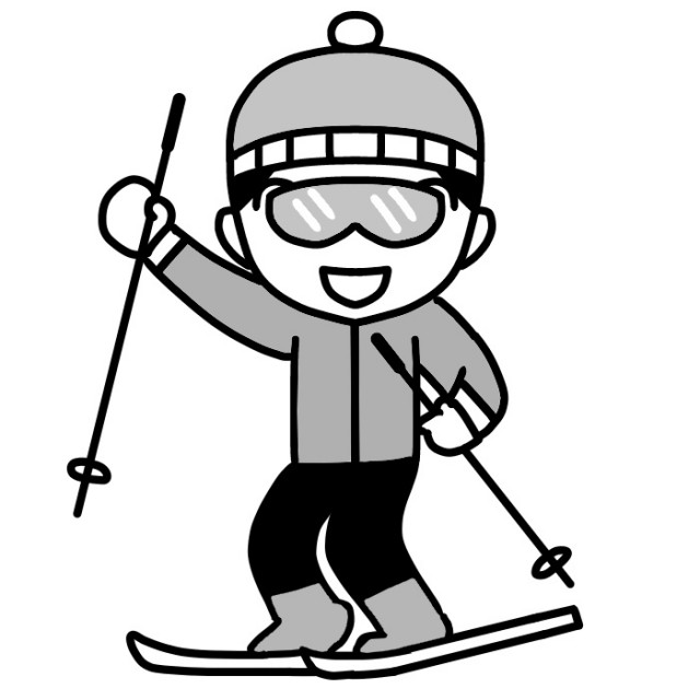 スキーをしている子供のイラスト 無料イラスト素材 素材ラボ