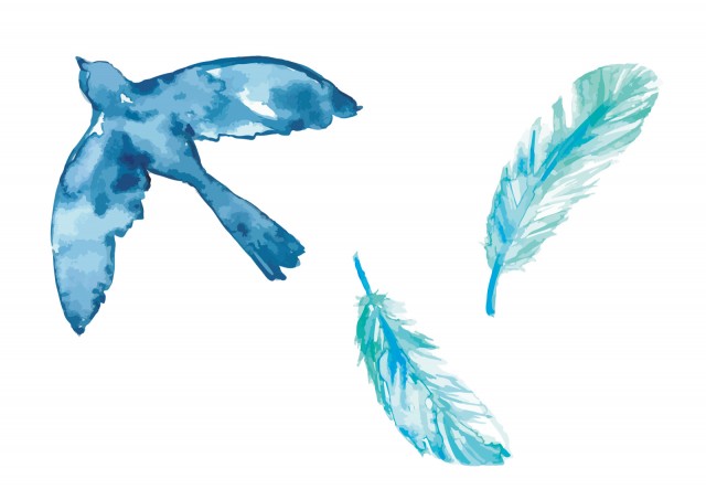 水彩 青い鳥イラスト 無料イラスト素材 素材ラボ