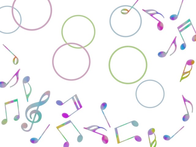 カラフルな音符のイラスト素材音楽背景壁紙 無料イラスト素材 素材ラボ