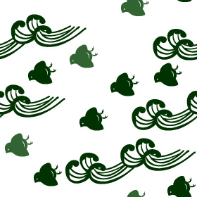 波千鳥 緑系 ６パターン パターン図柄 セット ループ可 Jpg Ping Eps 無料イラスト素材 素材ラボ