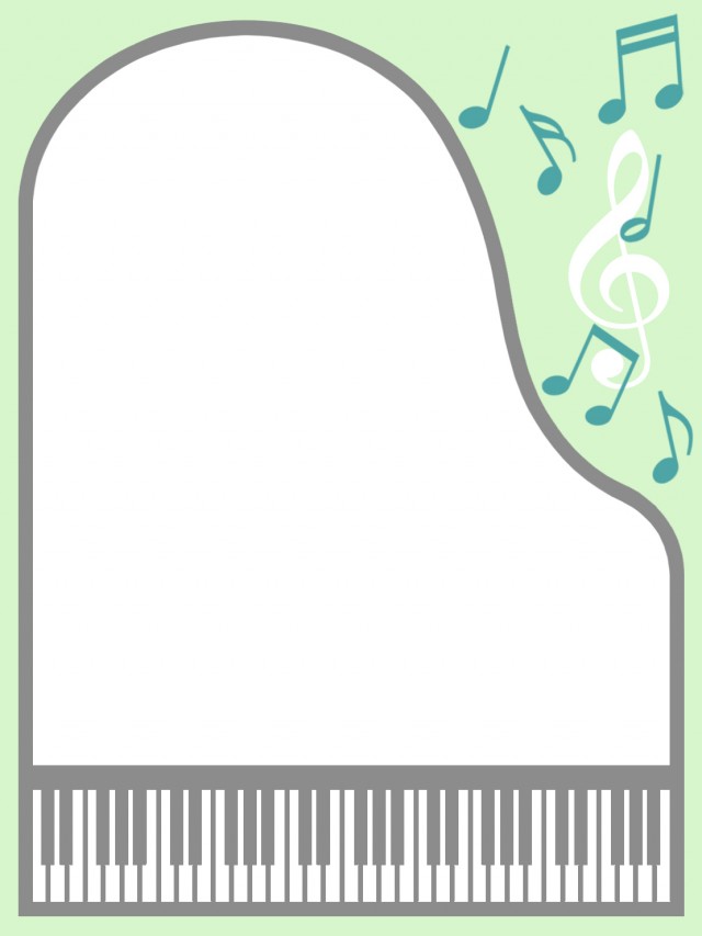 ピアノと音符のフレーム音楽飾り枠イラスト 無料イラスト素材 素材ラボ