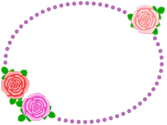 薔薇の花のフレーム花模様の飾り枠イラスト 無料イラスト素材 素材ラボ