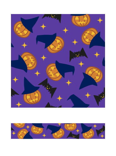 ハロウィン かぼちゃ コウモリ ランダム マスキングテープ パターン図柄 セット ループ可 Jpg Ping Ai 無料イラスト素材 素材ラボ