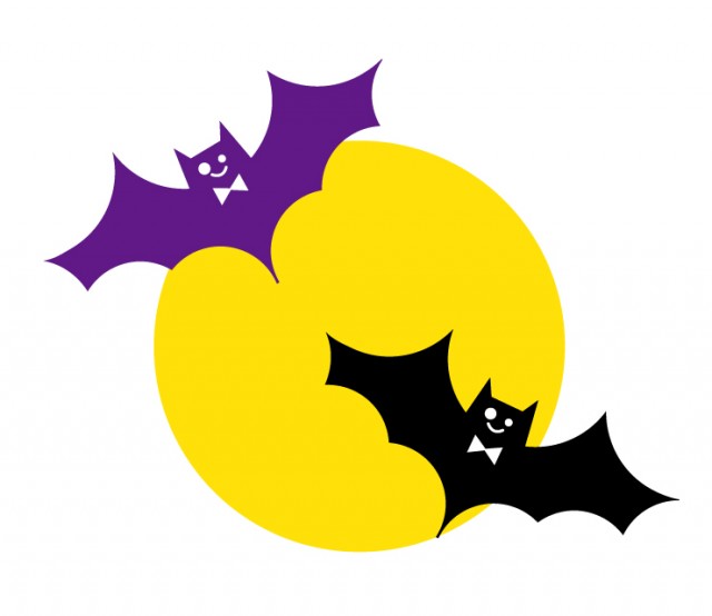 蝙蝠 コウモリ のハロウィンイラスト 顔 蝶ネクタイ 無料イラスト素材 素材ラボ