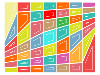 カラフルな幾何学…