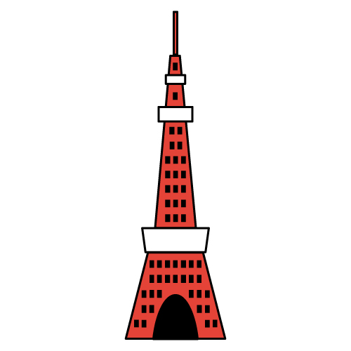 東京タワーアイコン 無料イラスト素材 素材ラボ