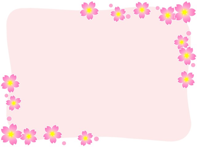 桜の花模様フレーム 飾り枠素材イラスト 無料イラスト素材 素材ラボ
