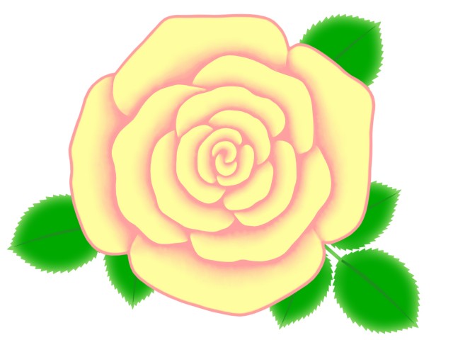 バラの花のワンポイントイラスト背景素材 無料イラスト素材 素材ラボ