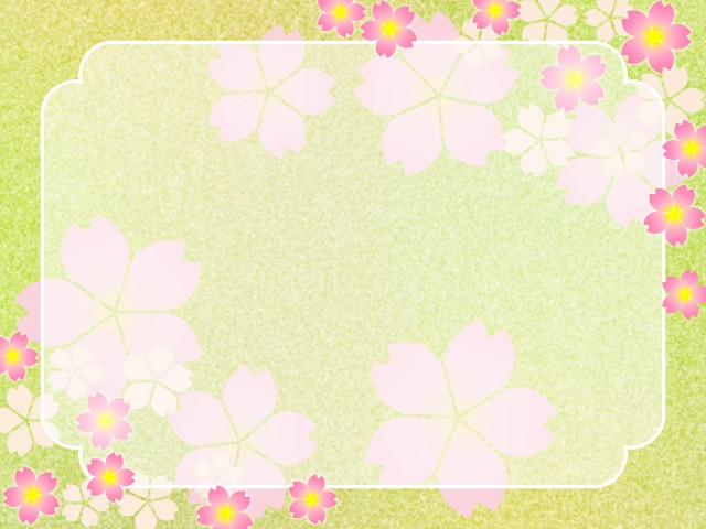 桜の花のフレーム和風柄の飾り枠イラスト 無料イラスト素材 素材ラボ