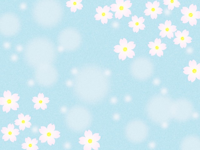 桜の花模様の壁紙 パステルカラーの背景素材イラスト 無料イラスト