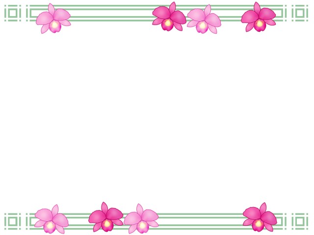カトレアのフレーム かわいい花柄の飾り枠 無料イラスト素材 素材ラボ