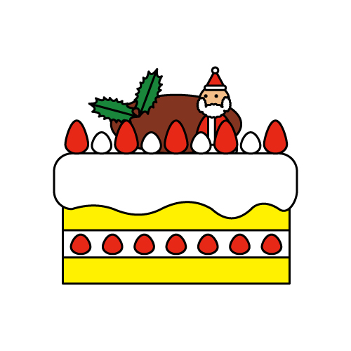 クリスマスケーキアイコン 無料イラスト素材 素材ラボ