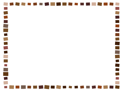 茶色のラフな四角のランダムフレーム 無料イラスト素材 素材ラボ