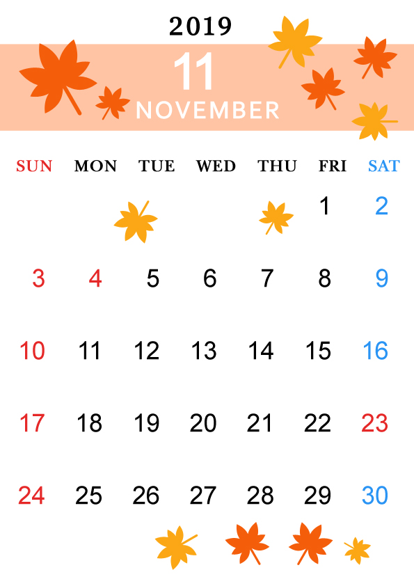19年 11月 行事 四季カレンダー 無料イラスト素材 素材ラボ