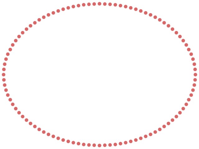 点線のフレーム 楕円形の飾り枠素材 無料イラスト素材 素材ラボ