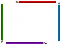 色鉛筆のフレーム…
