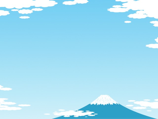 空と富士山の壁紙フレーム風景の背景素材イラスト 無料イラスト素材 素材ラボ