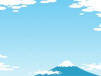 空と富士山の壁紙…