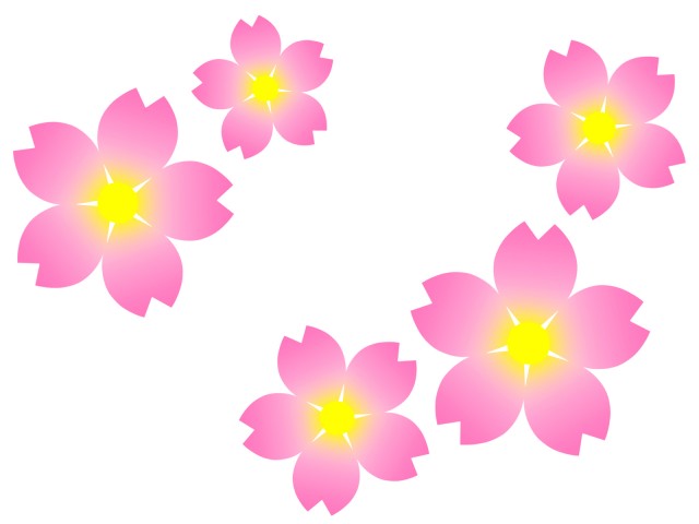桜の花のイラスト シンプルな花模様の背景素材 無料イラスト素材 素材ラボ