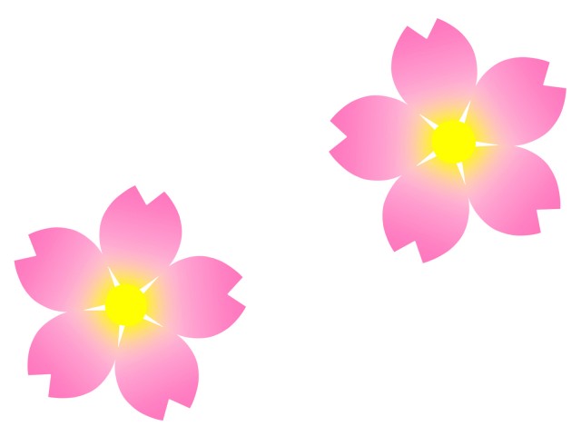 桜の花のイラスト シンプルな花模様の背景素材 無料イラスト素材 素材ラボ