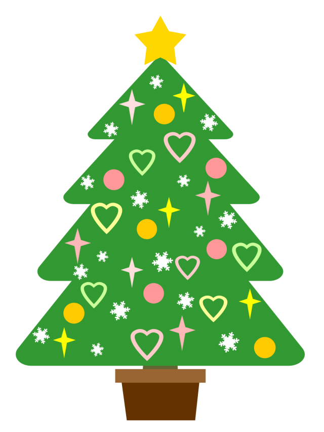 クリスマスツリーの背景素材イラスト 無料イラスト素材 素材ラボ