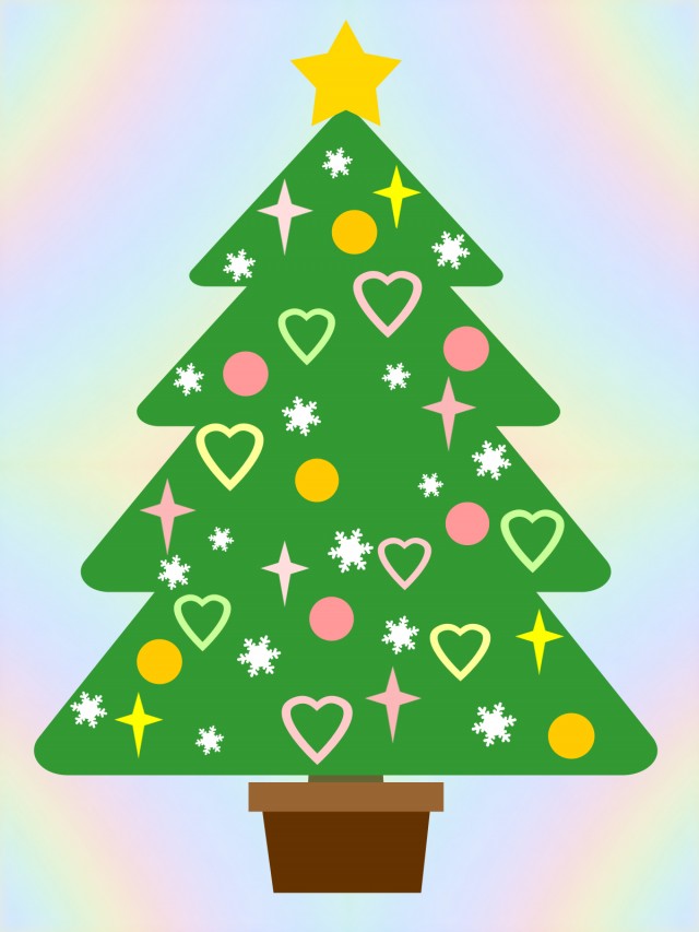 クリスマスツリーの背景素材イラスト 無料イラスト素材 素材ラボ