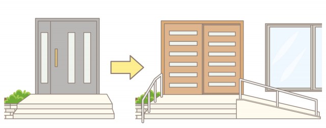 玄関 リフォーム 無料イラスト素材 素材ラボ