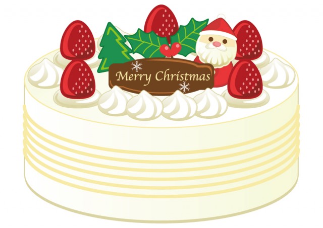 サンタの乗ったクリスマスケーキのイラスト 無料イラスト素材 素材ラボ