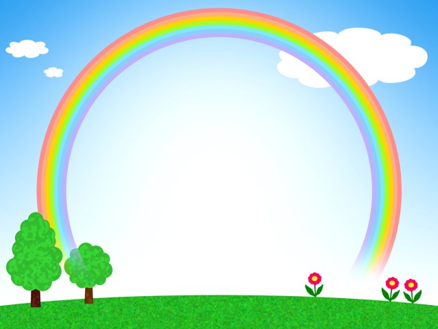 虹の壁紙フレーム風景画の背景素材イラスト 無料イラスト素材 素材ラボ