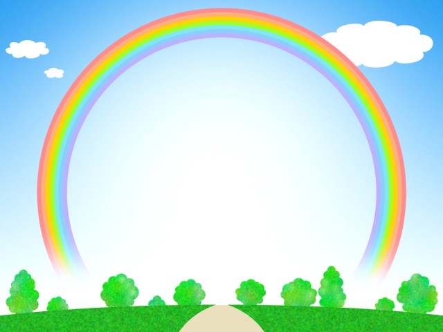 虹の壁紙フレーム風景画の背景素材イラスト 無料イラスト素材 素材ラボ