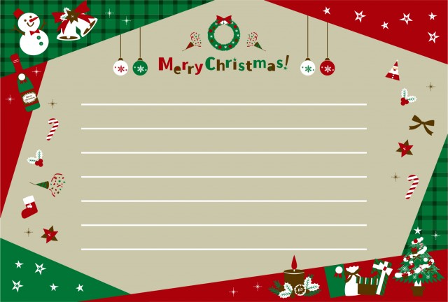 クリスマスメッセージカード 無料イラスト素材 素材ラボ