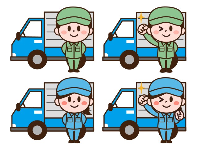 トラック運転手のイラストセット 無料イラスト素材 素材ラボ