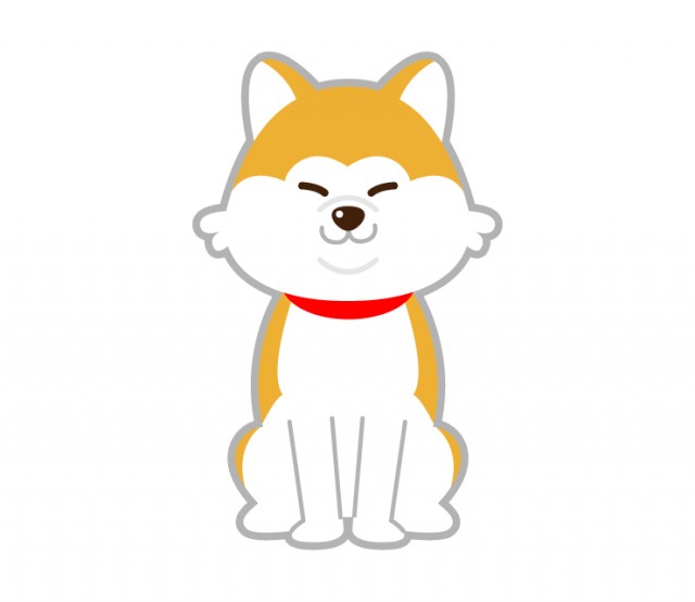 秋田犬のイラスト 無料イラスト素材 素材ラボ