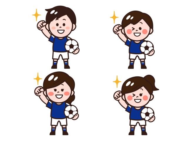 サッカーをする人物 サッカー選手のイラストセット 無料イラスト素材 素材ラボ
