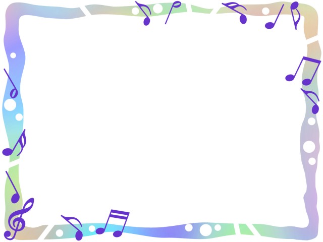 音符のフレーム シンプルな音楽飾り枠素材 無料イラスト素材 素材ラボ