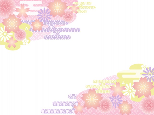 桜和柄フレーム 無料イラスト素材 素材ラボ