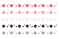 梅の花のライン素…