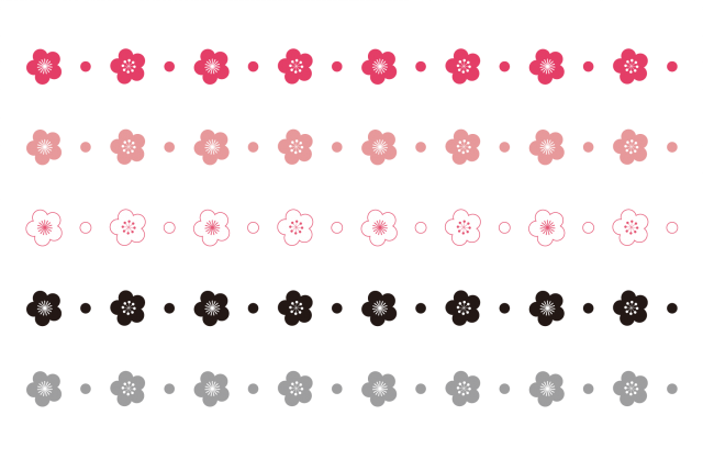 梅の花のライン素材集 無料イラスト素材 素材ラボ