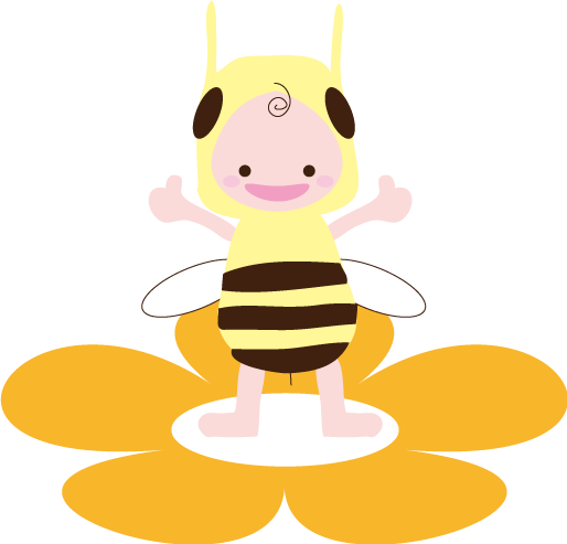 ハチの着ぐるみの子供 無料イラスト素材 素材ラボ