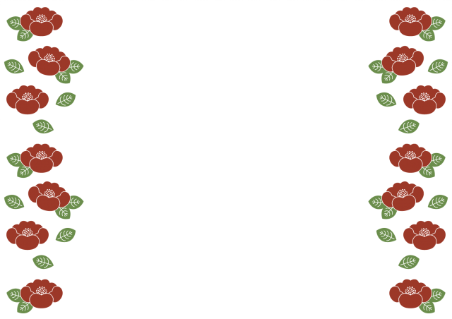 椿のフレーム 無料イラスト素材 素材ラボ