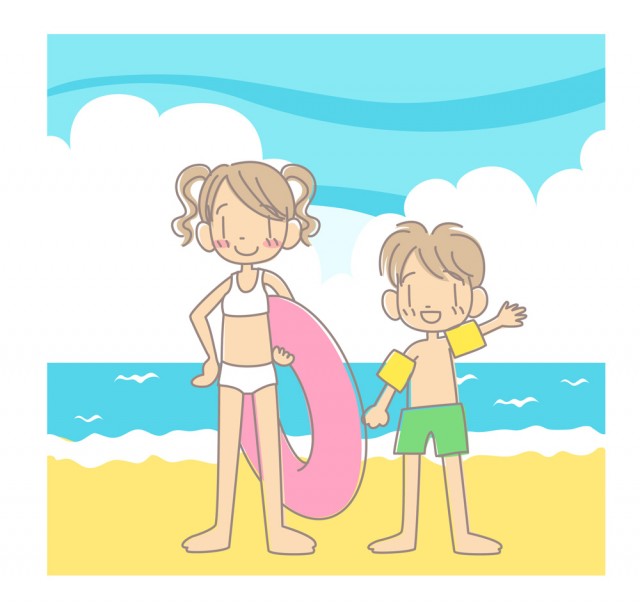 海水浴 無料イラスト素材 素材ラボ